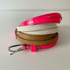 LOFT multi color skinny belt